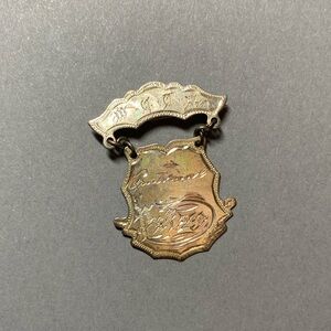 Antique Oratorical Prize sterling silver medal pin
